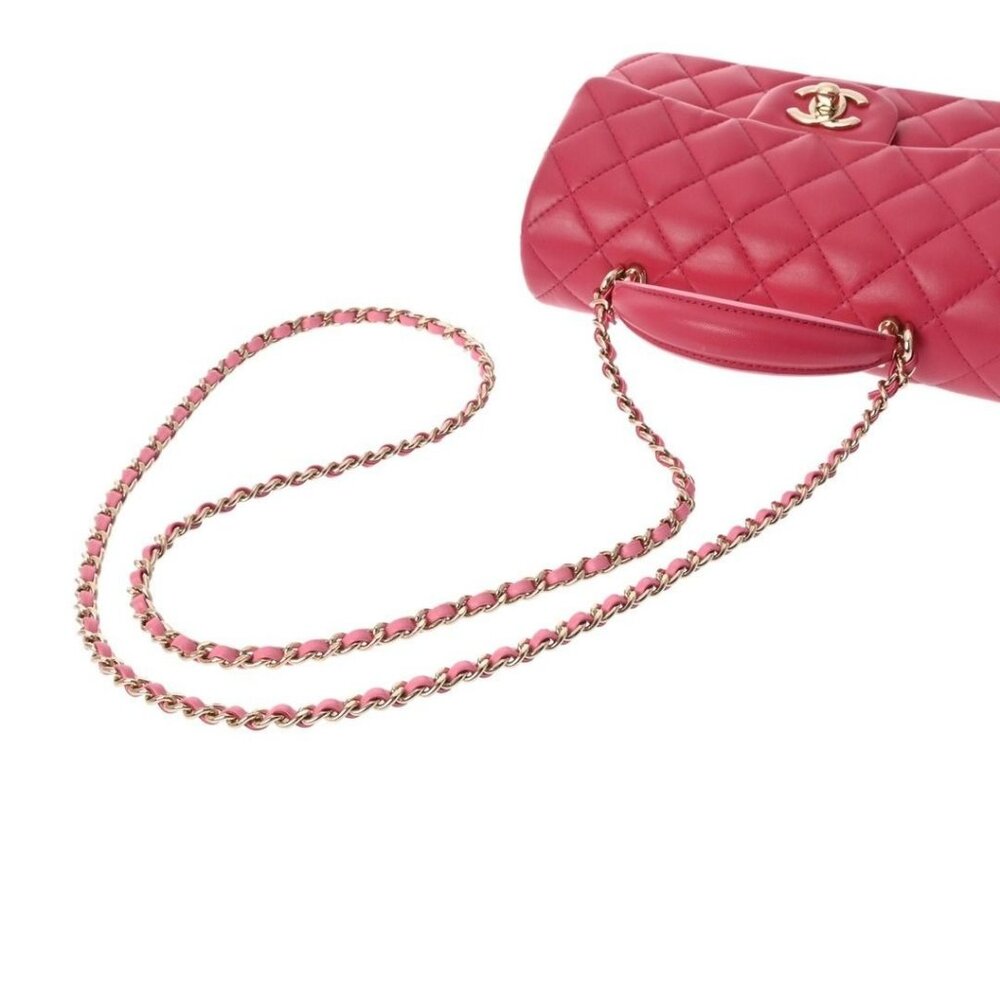 CHANEL Lambskin Quilted Mini Top Handle Rectangular Flap Bag Pink - Picture 5 of 11